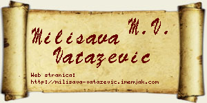 Milisava Vatazević vizit kartica